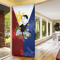 Philippines Rizal Day Door Cover Filipino Sampaguita Grunge Style LT14 - Polynesian Pride