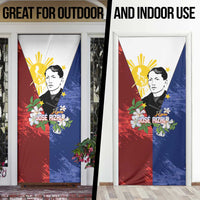 Philippines Rizal Day Door Cover Filipino Sampaguita Grunge Style LT14 - Polynesian Pride