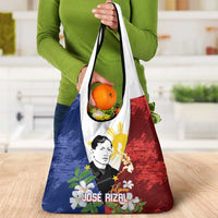 Philippines Rizal Day Grocery Bag Filipino Sampaguita Grunge Style LT14 - Polynesian Pride