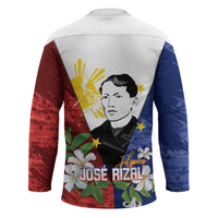 Philippines Rizal Day Hockey Jersey Filipino Sampaguita Grunge Style LT14 - Polynesian Pride