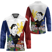 Philippines Rizal Day Hockey Jersey Filipino Sampaguita Grunge Style LT14 - Polynesian Pride