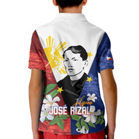 Philippines Rizal Day Kid Polo Shirt Filipino Sampaguita Grunge Style - Polynesian Pride