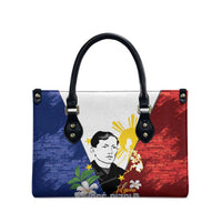Philippines Rizal Day Leather Bag Filipino Sampaguita Grunge Style LT14 - Polynesian Pride
