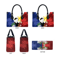 Philippines Rizal Day Leather Bag Filipino Sampaguita Grunge Style LT14 - Polynesian Pride