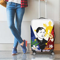 Philippines Rizal Day Luggage Cover Filipino Sampaguita Grunge Style - Polynesian Pride