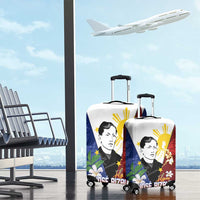 Philippines Rizal Day Luggage Cover Filipino Sampaguita Grunge Style - Polynesian Pride