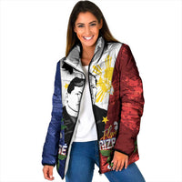 Philippines Rizal Day Padded Jacket Filipino Sampaguita Grunge Style - Polynesian Pride
