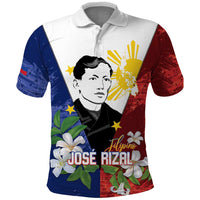 Philippines Rizal Day Polo Shirt Filipino Sampaguita Grunge Style - Polynesian Pride