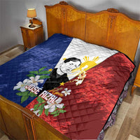 Philippines Rizal Day Quilt Filipino Sampaguita Grunge Style - Polynesian Pride