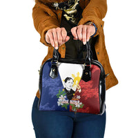 Philippines Rizal Day Shoulder Handbag Filipino Sampaguita Grunge Style - Polynesian Pride