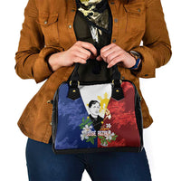Philippines Rizal Day Shoulder Handbag Filipino Sampaguita Grunge Style - Polynesian Pride