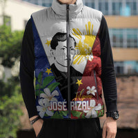 Philippines Rizal Day Sleeveless Puffer Jacket Filipino Sampaguita Grunge Style - Polynesian Pride