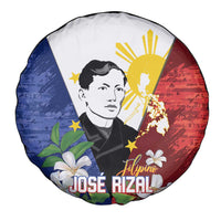 Philippines Rizal Day Spare Tire Cover Filipino Sampaguita Grunge Style - Polynesian Pride