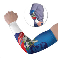 Philippines Rizal Day Arm Sleeves Filipino Motto Stella Polynesian Pattern - Polynesian Pride