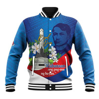 Philippines Rizal Day Baseball Jacket Filipino Motto Stella Polynesian Pattern - Polynesian Pride