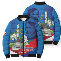 Philippines Rizal Day Bomber Puffer Jacket Filipino Motto Stella Polynesian Pattern - Polynesian Pride