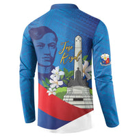 Philippines Rizal Day Button Sweatshirt Filipino Motto Stella Polynesian Pattern - Polynesian Pride