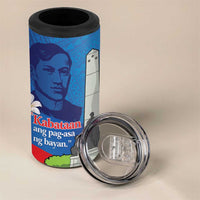 Philippines Rizal Day 4 in 1 Can Cooler Tumbler Filipino Motto Stella Polynesian Pattern LT14 - Polynesian Pride