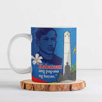 Philippines Rizal Day Ceramic Mug Filipino Motto Stella Polynesian Pattern LT14 Blue - Polynesian Pride