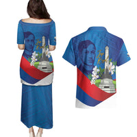 Philippines Rizal Day Couples Matching Puletasi and Hawaiian Shirt Filipino Motto Stella Polynesian Pattern - Polynesian Pride