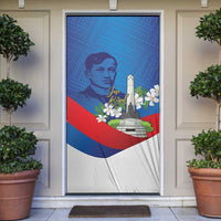 Philippines Rizal Day Door Cover Filipino Motto Stella Polynesian Pattern LT14 Blue - Polynesian Pride