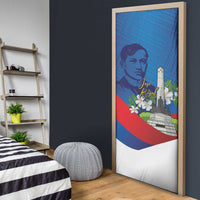 Philippines Rizal Day Door Cover Filipino Motto Stella Polynesian Pattern LT14 - Polynesian Pride