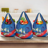Philippines Rizal Day Grocery Bag Filipino Motto Stella Polynesian Pattern LT14 3-pack One Size Blue - Polynesian Pride