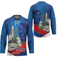 Philippines Rizal Day Hockey Jersey Filipino Motto Stella Polynesian Pattern - Polynesian Pride
