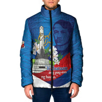Philippines Rizal Day Padded Jacket Filipino Motto Stella Polynesian Pattern - Polynesian Pride