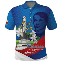 Philippines Rizal Day Polo Shirt Filipino Motto Stella Polynesian Pattern - Polynesian Pride