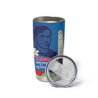 Philippines Rizal Day Tumbler Cup Filipino Motto Stella Polynesian Pattern LT14 - Polynesian Pride