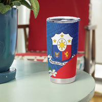 Philippines Rizal Day Tumbler Cup Filipino Motto Stella Polynesian Pattern LT14 - Polynesian Pride