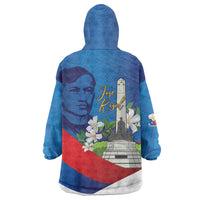 Philippines Rizal Day Wearable Blanket Hoodie Filipino Motto Stella Polynesian Pattern - Polynesian Pride