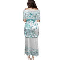 Polynesia Cervical Cancer Awareness Month Family Matching Puletasi and Hawaiian Shirt Polynesian Women Faith Hope Love!