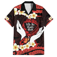 Polynesia AIDS Awareness Month Family Matching Off Shoulder Maxi Dress and Hawaiian Shirt Take The Rights Path Polynesian Pattern