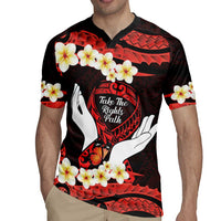 Polynesia AIDS Awareness Month Rugby Jersey Take The Rights Path Polynesian Pattern