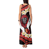 Polynesia AIDS Awareness Month Tank Maxi Dress Take The Rights Path Polynesian Pattern