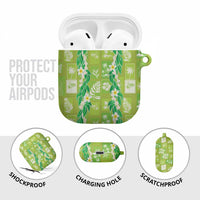 Aloha Hawaii Tuberose Lei AirPods Case Tropical Vibes Green Color LT14 - Polynesian Pride