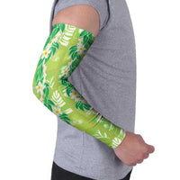 Aloha Hawaii Tuberose Lei Arm Sleeves Tropical Vibes Green Color - Polynesian Pride