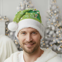 Aloha Hawaii Tuberose Lei Christmas Santa Hat Tropical Vibes Green Color - Polynesian Pride