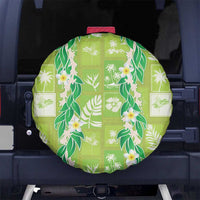 Aloha Hawaii Tuberose Lei Spare Tire Cover Tropical Vibes Green Color - Polynesian Pride