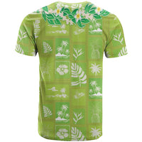 Aloha Hawaii Tuberose Lei T Shirt Tropical Vibes Green Color LT14 - Polynesian Pride