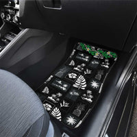 Aloha Hawaii Tuberose Lei Car Mats Tropical Vibes Black Color - Polynesian Pride