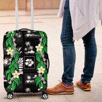 Aloha Hawaii Tuberose Lei Luggage Cover Tropical Vibes Black Color - Polynesian Pride