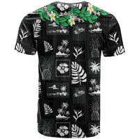 Aloha Hawaii Tuberose Lei T Shirt Tropical Vibes Black Color - Polynesian Pride
