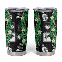 Aloha Hawaii Tuberose Lei Tumbler Cup Tropical Vibes Black Color - Polynesian Pride