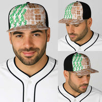 Aloha Hawaii Palaka Tuberose Lei Baseball Net Cap Hawaiian Quilt Seamless Style - Polynesian Pride
