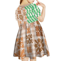 Aloha Hawaii Palaka Tuberose Lei Kid Short Sleeve Dress Hawaiian Quilt Seamless Style LT14 - Polynesian Pride