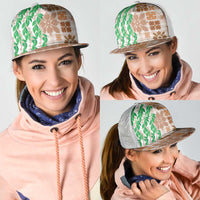 Aloha Hawaii Palaka Tuberose Lei Mesh Trucker Cap Hawaiian Quilt Seamless Style - Polynesian Pride