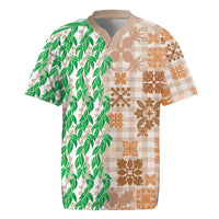 Aloha Hawaii Palaka Tuberose Lei Rugby Jersey Hawaiian Quilt Seamless Style - Polynesian Pride